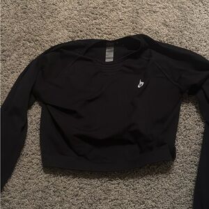 Ryderwear Black Long Sleeve Crop Top